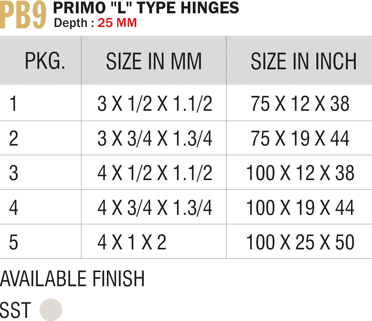 Exclusive Hinges